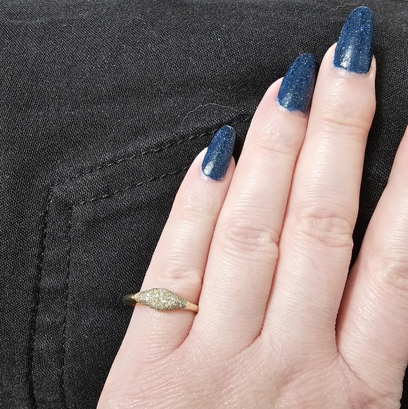Stone and Strand Fine Sparkle Mini Signet Ring - Picture 8 of 10
